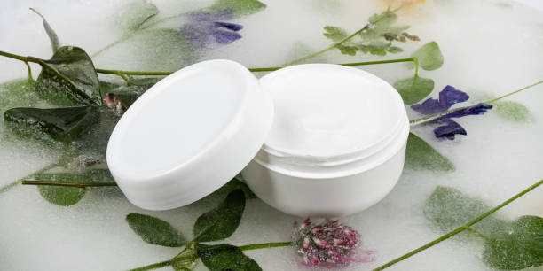 istock white box with herbal cream and cooling effect, beauty skin care 1335207917