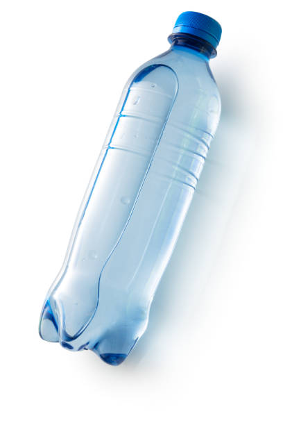 drinks: minaral water bottle isolated on white background - water bottle cap bildbanksfoton och bilder