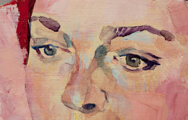 istock oil painting, female portrait, handmade 1335209926