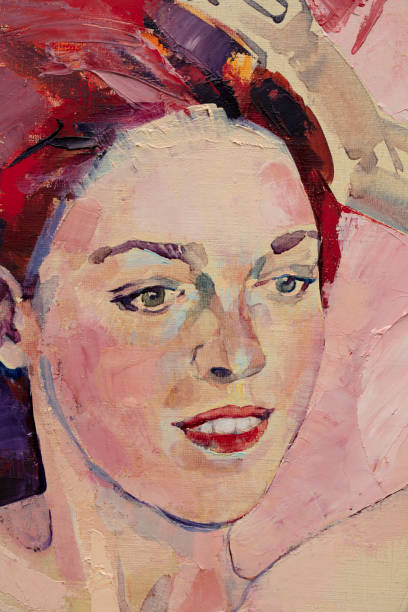 istock oil painting, female portrait, handmade 1335209971