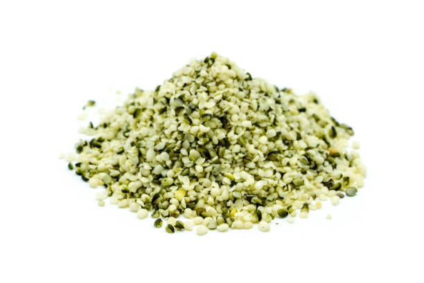 hemp seeds isolated on white background - hemp seed heap white imagens e fotografias de stock