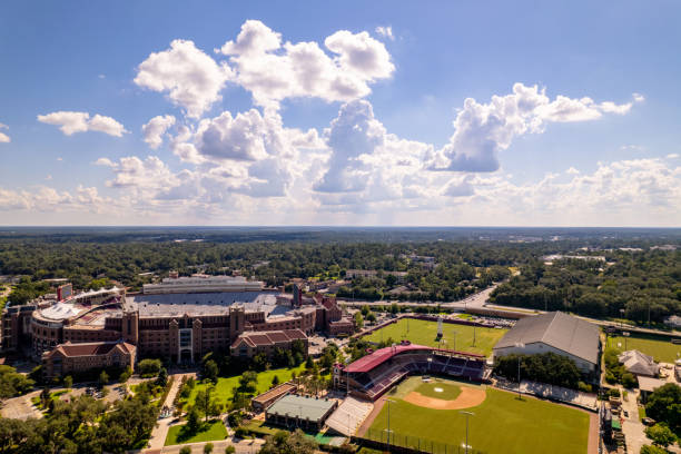 foto aerea bobby bowden field al doak campbell stadium - florida state foto e immagini stock