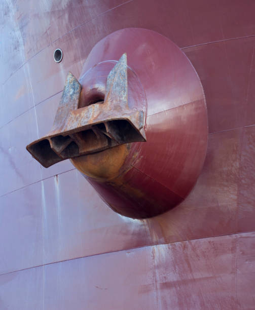 istock Big anchor on a cargo ship close up 1335232772