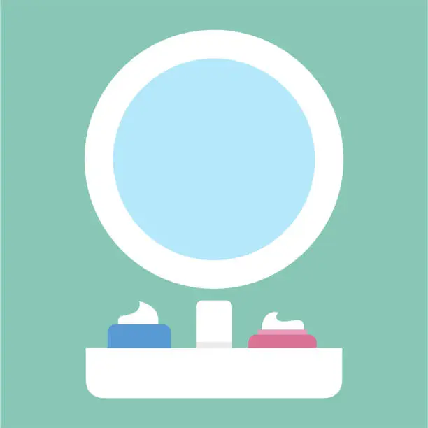 Vector illustration of Makeup Mirror