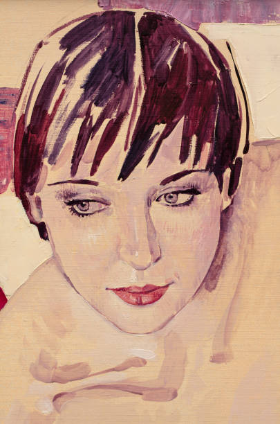 istock oil painting, female portrait, handmade 1335246551