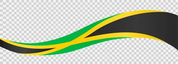 Vector illustration of Waving flag of Jamaica isolated  on jpg or transparent  background,Symbol of Jamaica,template for banner,card,advertising ,promote, vector illustration top gold medal sport winner country
