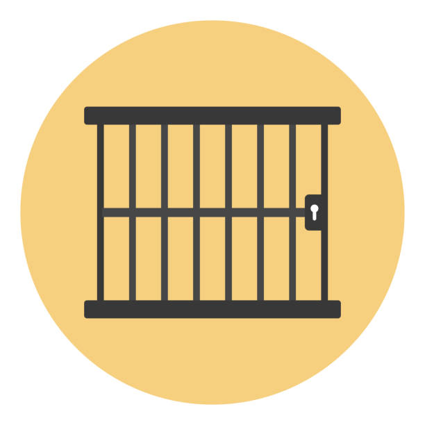 illustrations, cliparts, dessins animés et icônes de vecteur d’icône de prison pour le clipart d’ensemble de concepts d’illustration de loi - prison cell