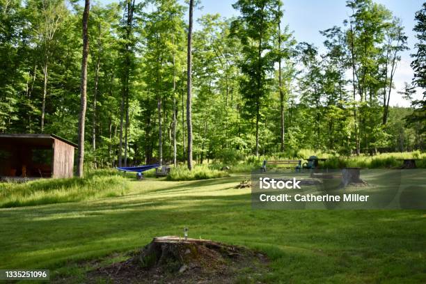 Upstate New York Camp Site Stock Photo - Download Image Now - Catskill Mountains, New York State, Camping