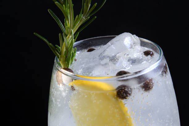 istock refreshing alcoholic drink, cozumel, mojito with tequila, gin, soda, lemon and mint isolated on black background 1335253526