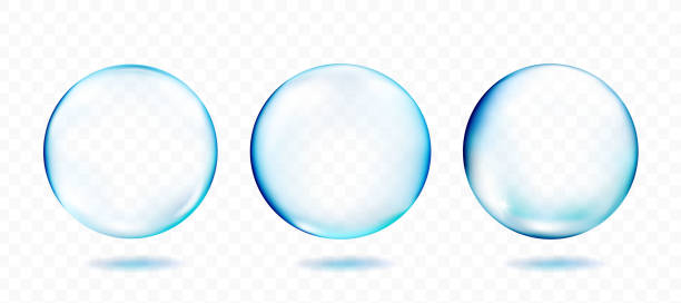 透明な背景に分離された水泡モデルセット。ベクトル。 - sphere点のイラスト素材／クリップアート素材／マンガ素材／アイコン素材