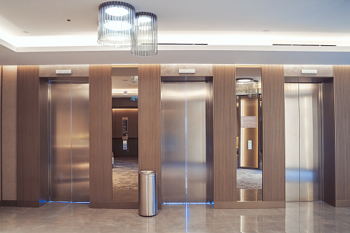 Elevators in a residential building