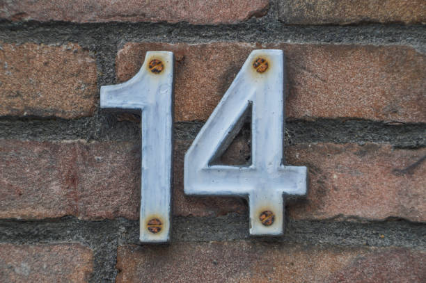 istock Close Up Of A House Number 14 1335270366