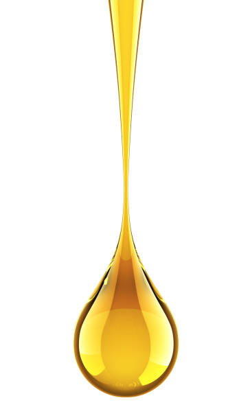 istock Oil Drop Long Isolated On White 1335270393