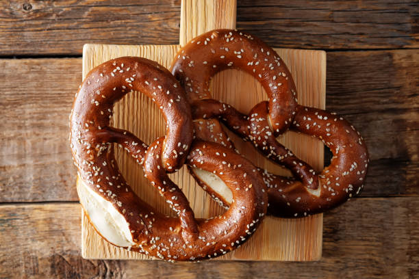 istock Pretzel with salt and sesame seeds 1335272658