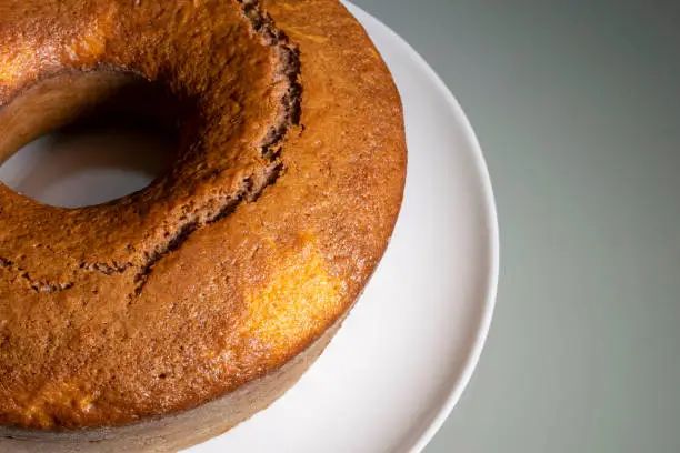 homemade chocolate cake on white plate