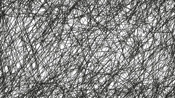 Vector illustration of Scribble background. Vector hand-drawn line doodle texture.