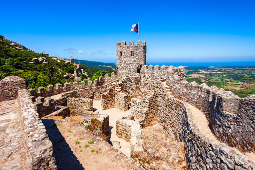 Castle of the Moors or Castelo dos Mouros is a hilltop medieval castle in Sintra town near Lisbon, Portugal