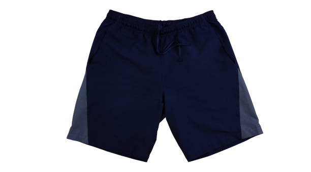 istock Dark blue sport pants isolated on white background 1335297789