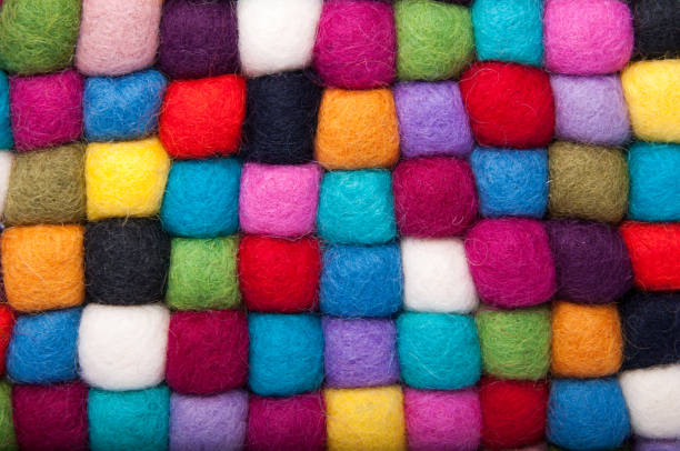 istock Colorful felt dried textile balls 1335301681
