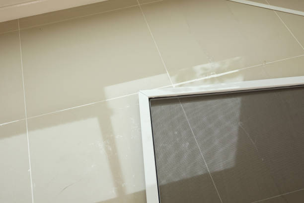 istock Mosquito net window on the floor 1335316472