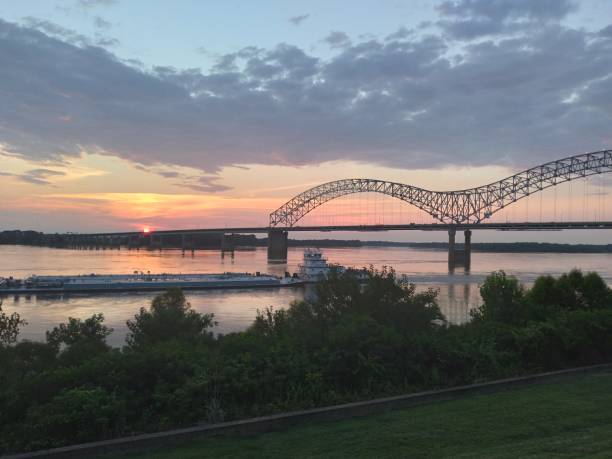 istock barge and the Mississippi 1335322306