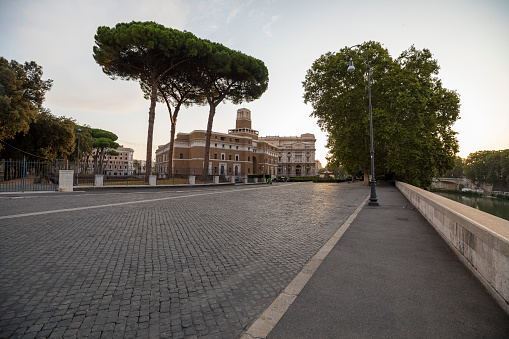 Early morning view in Rome, Italy