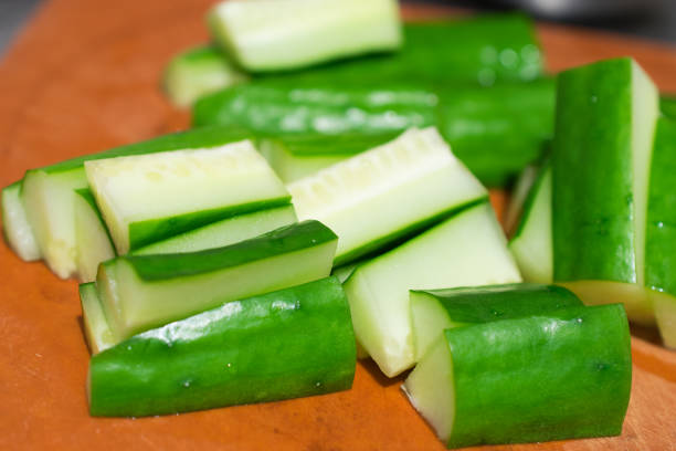 istock Beautiful green fresh and delicious pre-cooked cucumber 1335329779