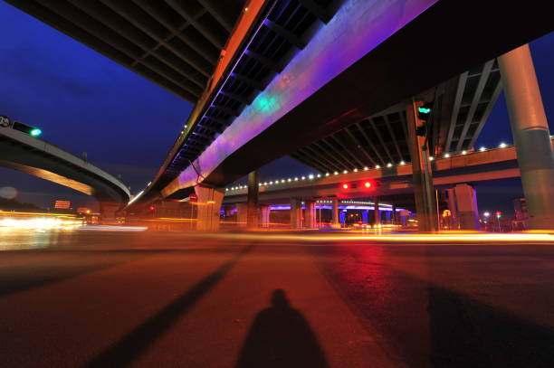 istock Bridge, the city at night 1335332369
