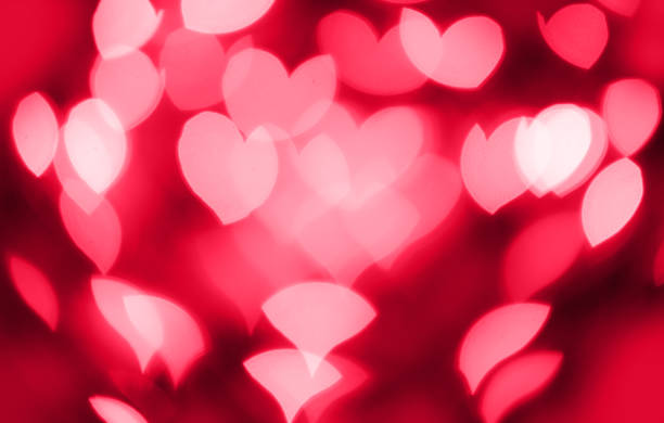 istock Red heart  bokeh abstract background in pink  tones 1335336783
