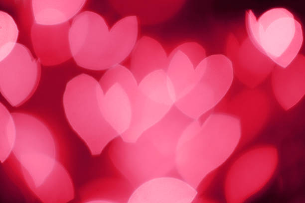 istock Red heart  bokeh abstract background in pink  tones 1335336785