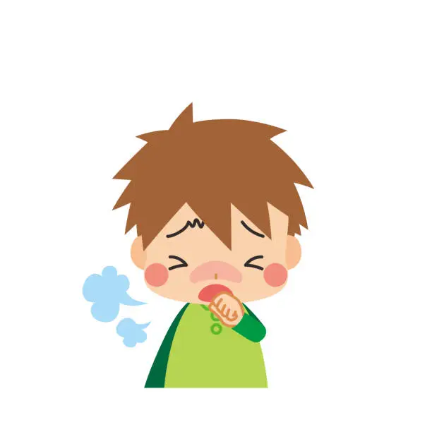 Vector illustration of Little Kids who are Sick