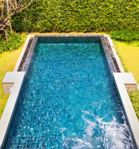 istock Beautiful pool in the garden house. 1335345512