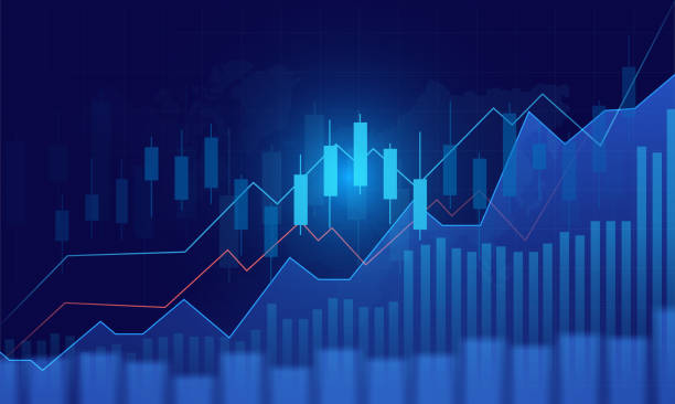 istock Stock and Graph design background. Business graph banner design eps10 vector. Illustration. 1335351156