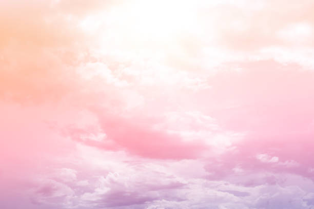 istock Copy space minimal concept of summer pastel sky and white cloud abstract blank background. 1335354430