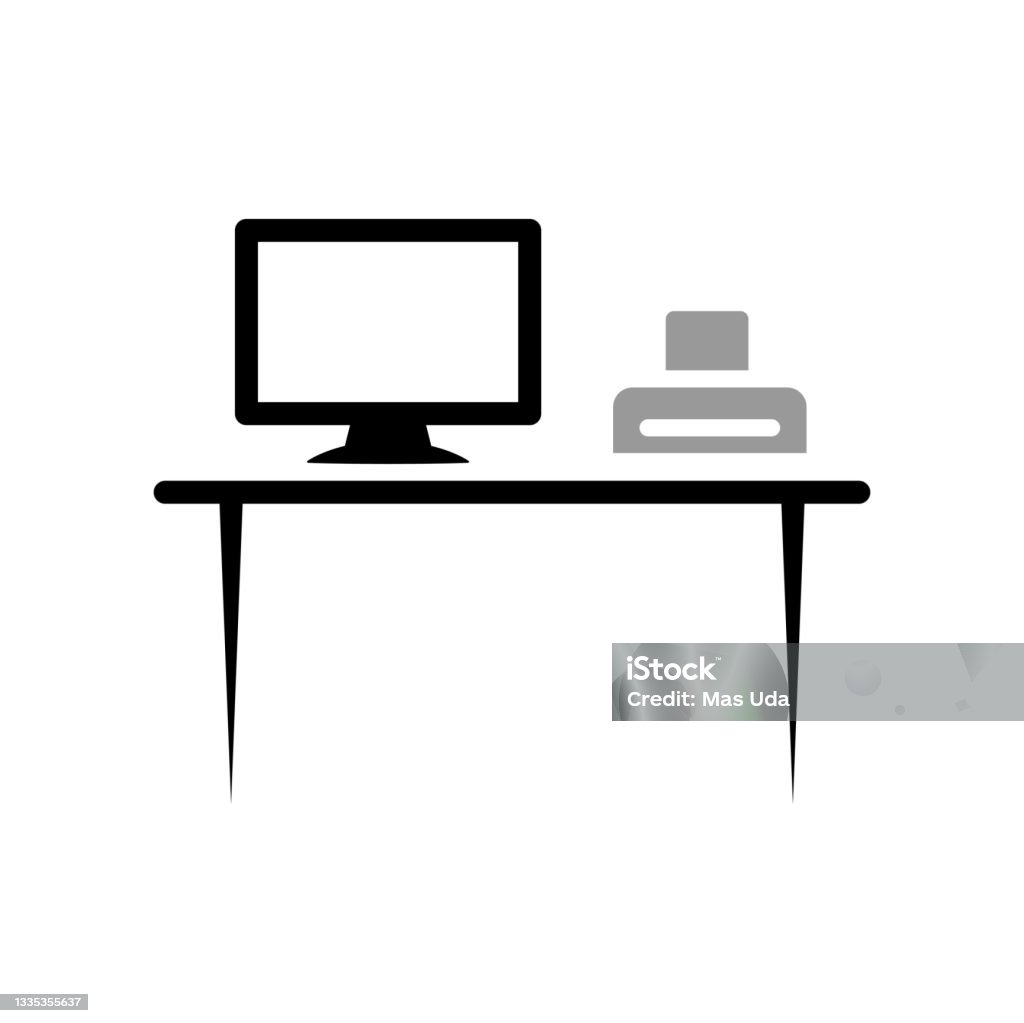 Office Table Stock Illustration - Download Image Now - Backgrounds ...