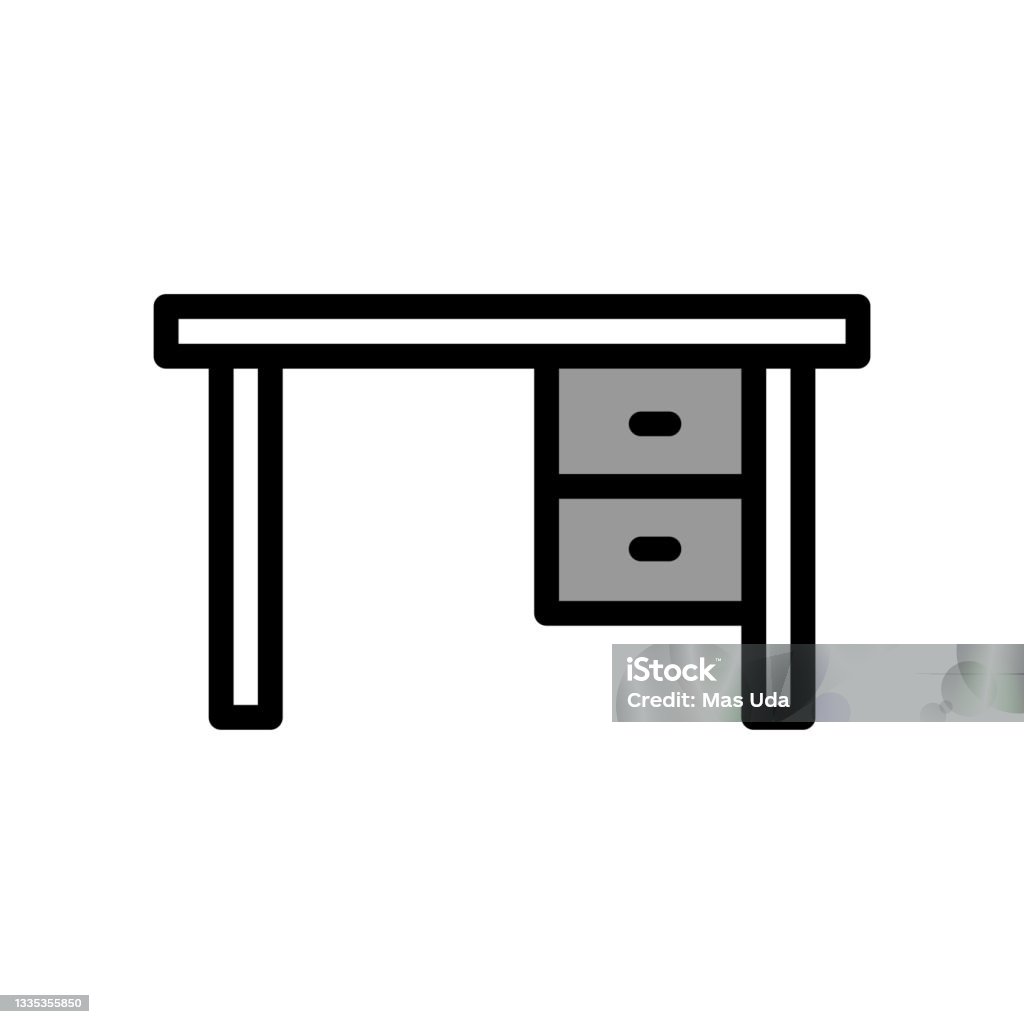Office Table Stock Illustration - Download Image Now - Backgrounds ...