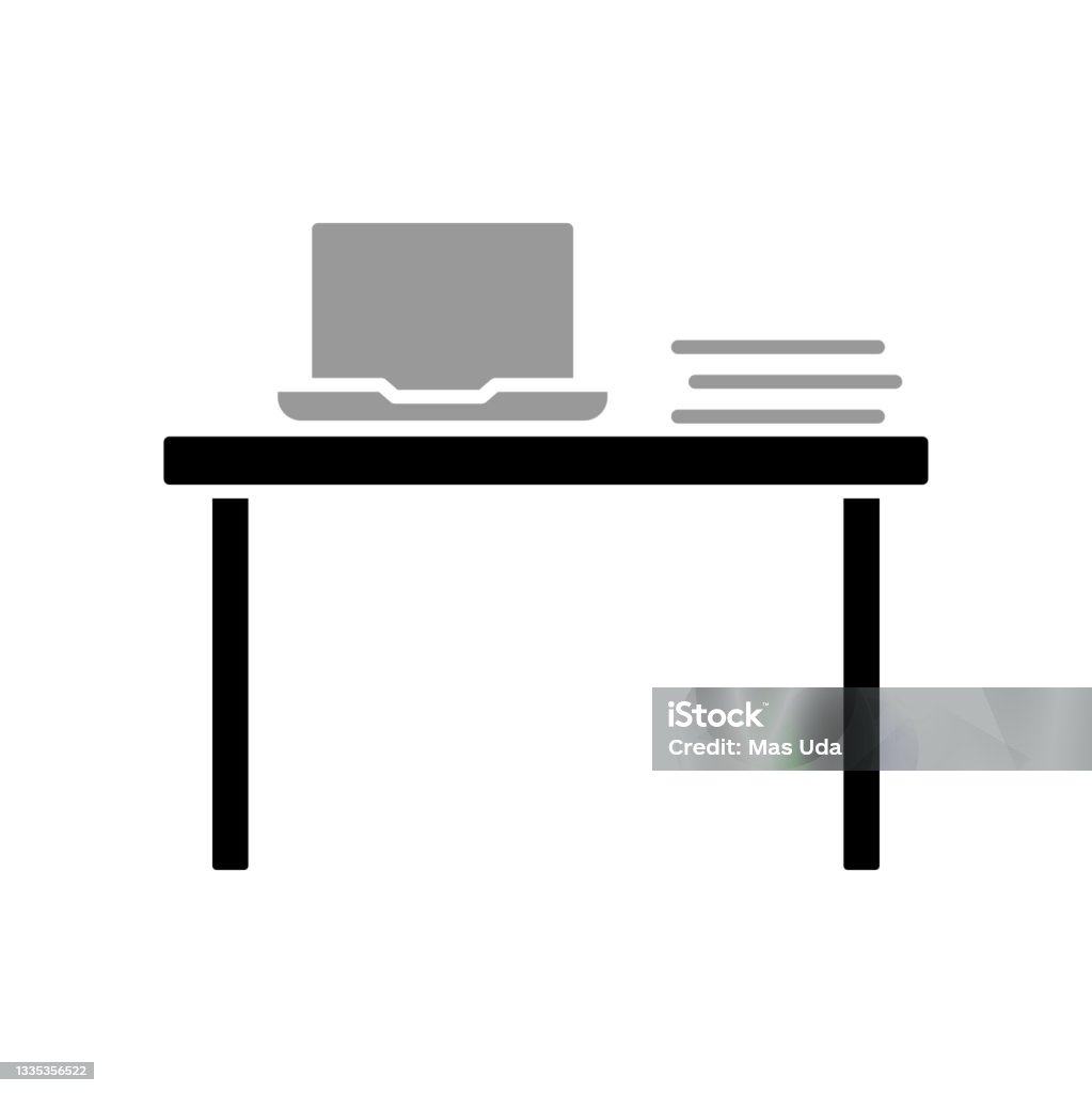 Office Table Stock Illustration - Download Image Now - Backgrounds ...
