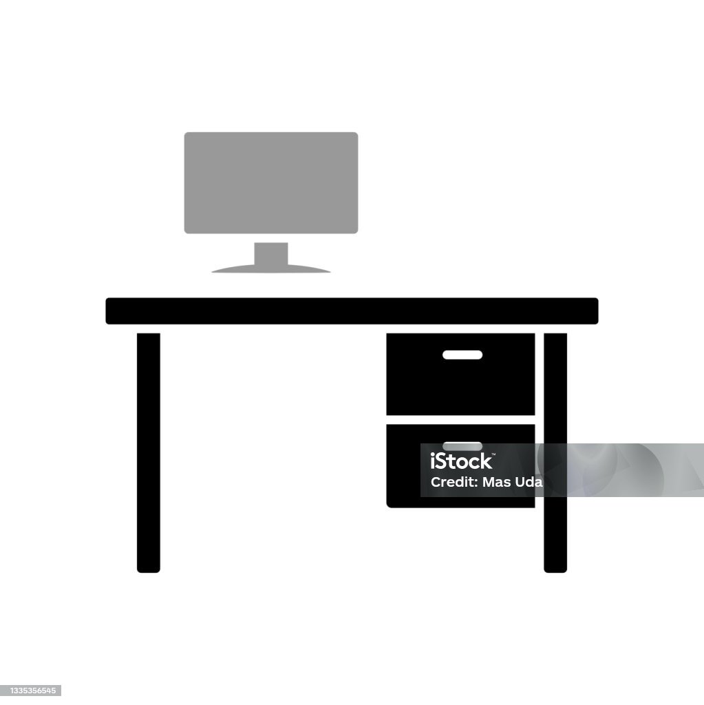 Office Table Stock Illustration - Download Image Now - Backgrounds ...