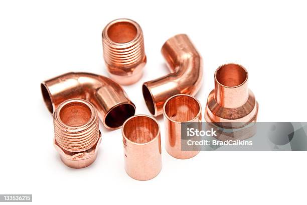 Copper Tubing Stock Photo - Download Image Now - Construction Industry, Copper, DIY