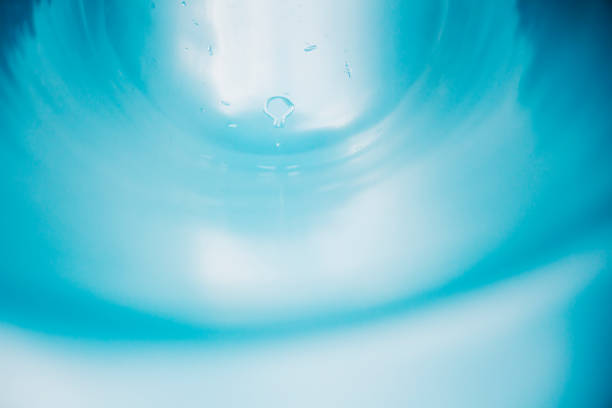 istock Blue water slide with water drops 1335371179