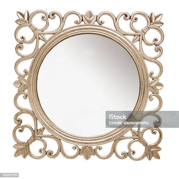 Invecchiato Telaio - Fotografie stock e altre immagini di Specchio - Specchio, Sfondo bianco, Brillante