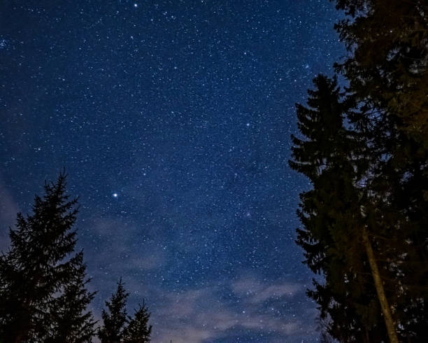istock Starry sky with a shooting star near Hjo Sweden 1335375778