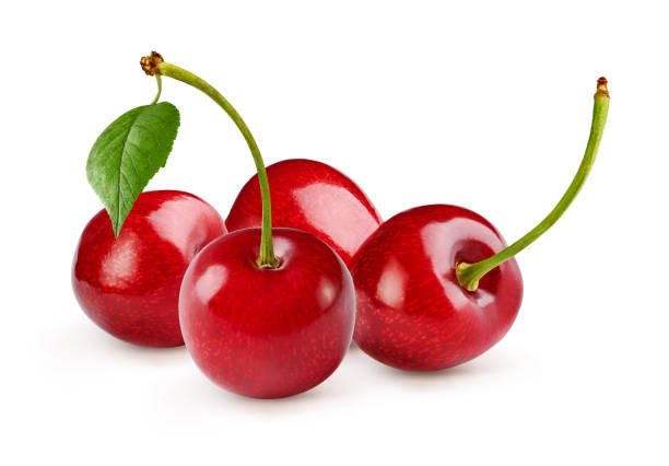istock Fresh cherry fruit isolated on white background. Cherry isolated. 1335376682