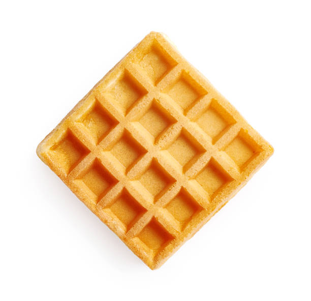 Waffle isolated on white background. Top view of waffle. Waffle isolated on white background. Top view of waffle. waffle stock pictures, royalty-free photos & images