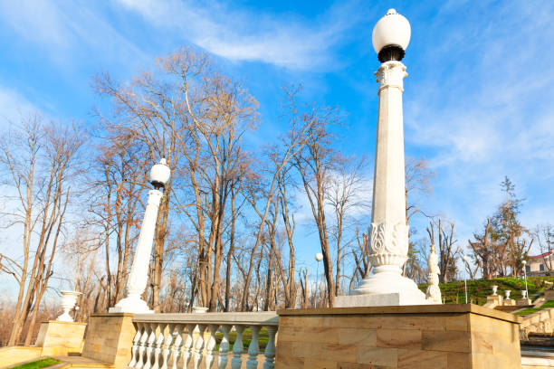 istock Street lamp in the spring park 1335383775