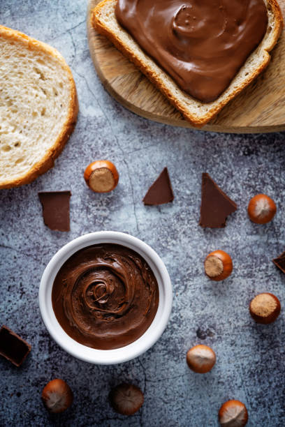 istock Chocolate hazelnut pasta with sandwich 1335384660