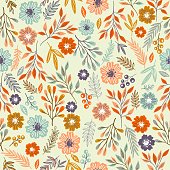 istock Handdrawn ethnic floral seamless pattern background 1335387080