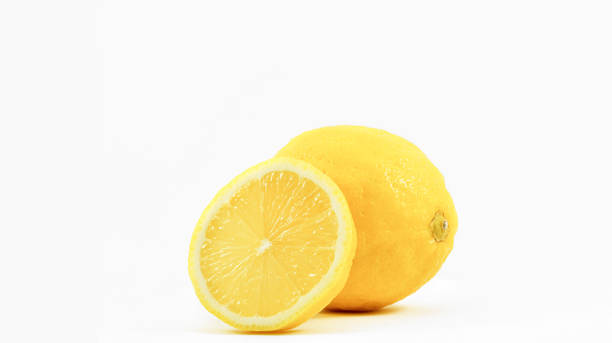 istock lemon slice isolated on a white background with clipping path. 1335387109