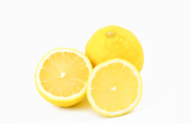 istock lemon slice isolated on a white background with clipping path. 1335387110
