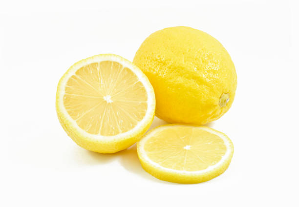 istock lemon slice isolated on a white background with clipping path. 1335387117